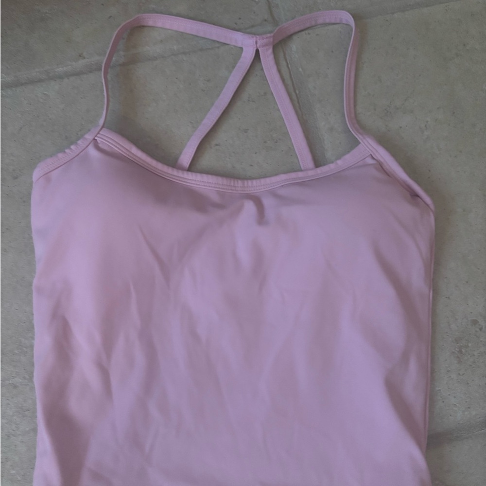 Size Small - Light Pink Strappy Tank Top with Removable Padding